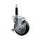 Service Caster 4'' SS Black Poly Swivel 3/4'' Expanding Stem Caster with Brake SCC-SSEX20S414-PPUB-BLK-TLB-34 - alternate 1